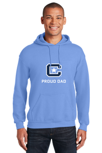 Load image into Gallery viewer, The Citadel Block C Star logo, Proud dad,  Heavy Blend™ Hooded Sweatshirt
