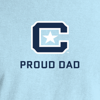 Load image into Gallery viewer, The Citadel Block C, Proud Dad, Embroidered Comfort Colors ® Ring Spun Crewneck Sweatshirt
