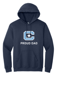 Load image into Gallery viewer, The Citadel Block C Star logo, Proud dad,  Heavy Blend™ Hooded Sweatshirt

