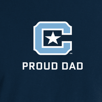 Load image into Gallery viewer, The Citadel Block C, Proud Dad, Embroidered Comfort Colors ® Ring Spun Crewneck Sweatshirt
