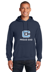 Load image into Gallery viewer, The Citadel Block C Star logo, Proud dad,  Heavy Blend™ Hooded Sweatshirt
