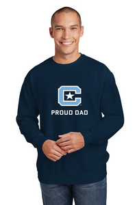 Load image into Gallery viewer, The Citadel Block C, Proud Dad, Embroidered Comfort Colors ® Ring Spun Crewneck Sweatshirt
