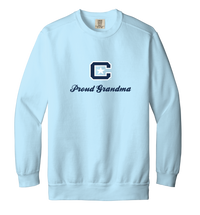 Load image into Gallery viewer, 1566-The Citadel Block C, Proud Grandma, Embroidered Comfort Colors ® Ring Spun Crewneck Sweatshirt
