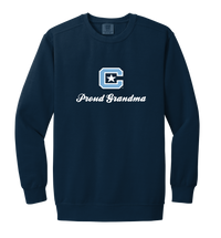 Load image into Gallery viewer, The Citadel Block C, Proud Grandma, Embroidered Comfort Colors ® Ring Spun Crewneck Sweatshirt
