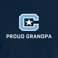 Load image into Gallery viewer, The Citadel Block C, Proud Grandpa, Embroidered Comfort Colors ® Ring Spun Crewneck Sweatshirt
