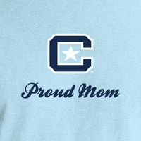 Load image into Gallery viewer, The Citadel Block C, Proud Mom, Embroidered Comfort Colors ® Ring Spun Crewneck Sweatshirt
