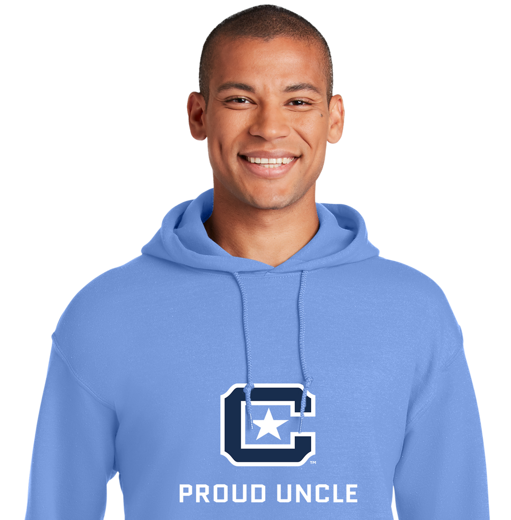 The Citadel Block C Star logo, Proud Uncle,  Heavy Blend™ Hooded Sweatshirt