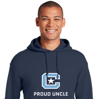Load image into Gallery viewer, The Citadel Block C Star logo, Proud Uncle,  Heavy Blend™ Hooded Sweatshirt
