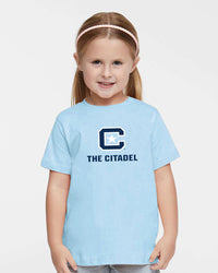 Load image into Gallery viewer, The Citadel, C Star, Toddler Fine Jersey Tee - Light Blue
