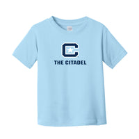 Load image into Gallery viewer, The Citadel, C Star, Toddler Fine Jersey Tee - Light Blue

