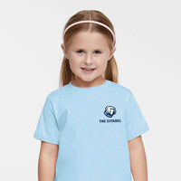 Load image into Gallery viewer, The Citadel Bulldog, Toddler Fine Jersey Tee - Light Blue
