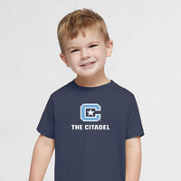 Load image into Gallery viewer, The Citadel, C Star, Toddler Fine Jersey Tee - Navy
