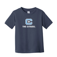 Load image into Gallery viewer, The Citadel, C Star, Toddler Fine Jersey Tee - Navy
