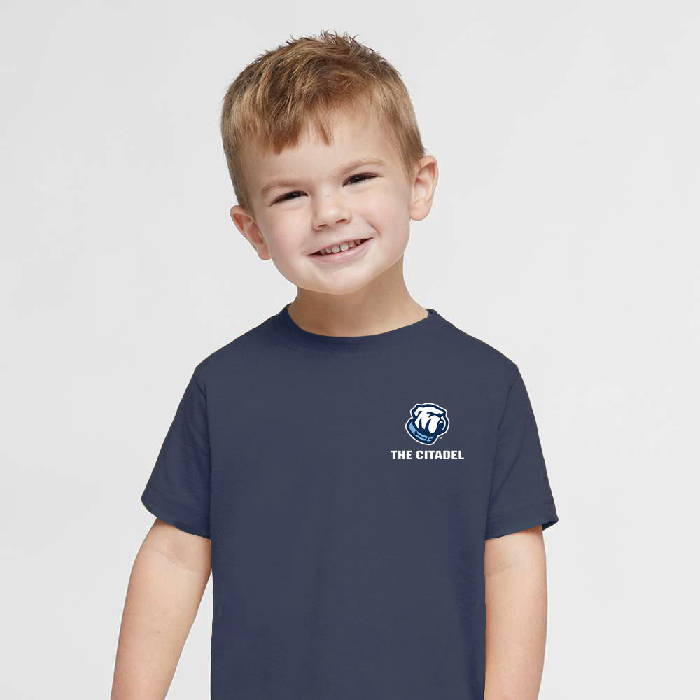 The Citadel Bulldog, Toddler Fine Jersey Tee - Navy
