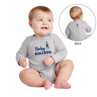 Load image into Gallery viewer, The Citadel, Baby Bulldog, Spike, Rabbit Skins™ Infant Long Sleeve Baby Rib Bodysuit- Heather

