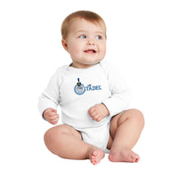 Load image into Gallery viewer, The Citadel, Spike, Rabbit Skins™ Infant Long Sleeve Baby Rib Bodysuit- White
