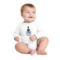 Load image into Gallery viewer, The Citadel Spike Logo, Rabbit Skins™ Infant Long Sleeve Baby Rib Bodysuit - White

