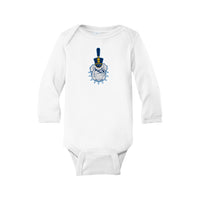 Load image into Gallery viewer, The Citadel Spike Logo, Rabbit Skins™ Infant Long Sleeve Baby Rib Bodysuit - White
