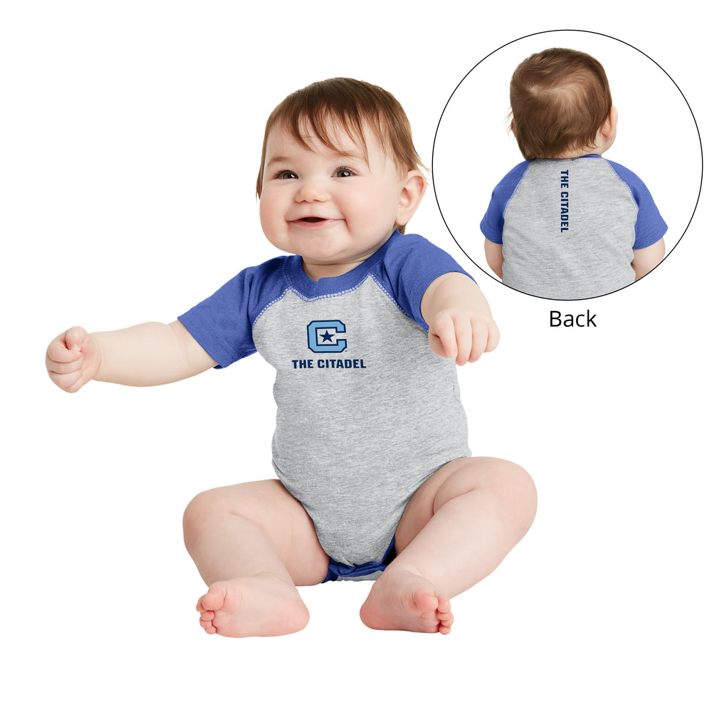 The Citadel C, Rabbit Skins™ Infant Football Fine Jersey Bodysuit