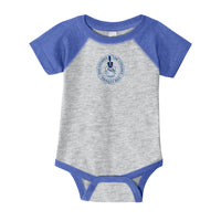 Load image into Gallery viewer, The Citadel Spike, Rabbit Skins™ Infant Football Fine Jersey Bodysuit
