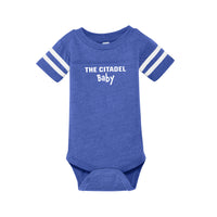 Load image into Gallery viewer, The Citadel Baby, Rabbit Skins™ Infant Football Fine Jersey Bodysuit
