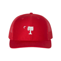 Load image into Gallery viewer, The Citadel, Big Red Flag, Richardson - Snapback Trucker Cap - Red
