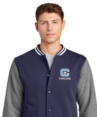 Load image into Gallery viewer, The Citadel C, Club Sports - Fencing, Fleece Letterman Jacket
