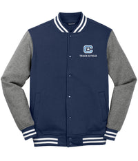 Load image into Gallery viewer, The Citadel C, Sports - Track &amp; Field, Fleece Letterman Jacket- Navy
