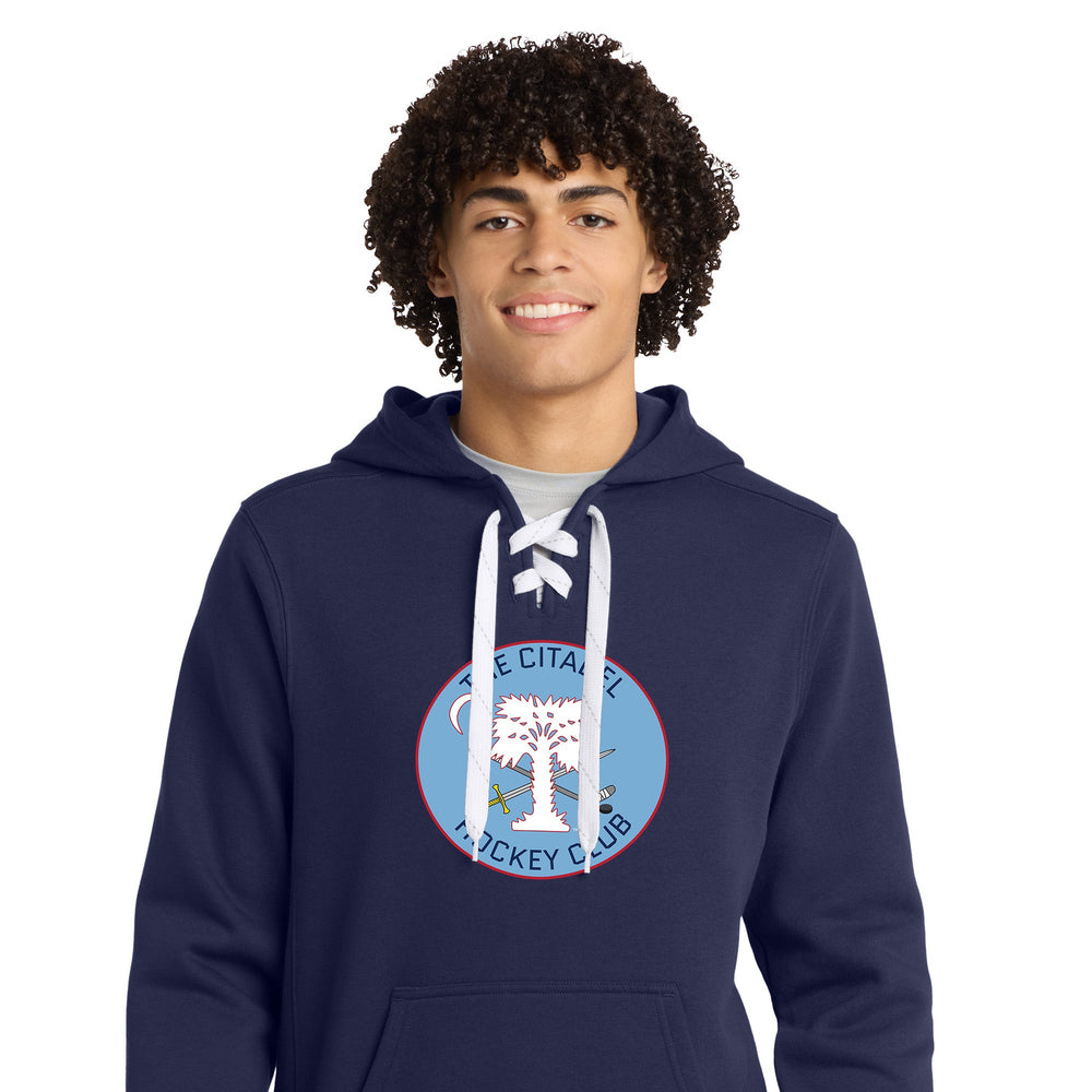 The Citadel, Club Sports - Hockey, Sport-Tek® Lace Up Pullover Hooded Sweatshirt - Navy