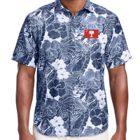 Load image into Gallery viewer, The Citadel, Big Red Flag, Tommy Bahama® Coconut Point Playa Flora Short Sleeve Shirt- Blue Note
