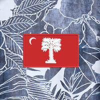 Load image into Gallery viewer, The Citadel, Big Red Flag, Tommy Bahama® Coconut Point Playa Flora Short Sleeve Shirt- Blue Note
