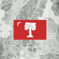 Load image into Gallery viewer, The Citadel, Big Red Flag, Tommy Bahama® Coconut Point Playa Flora Short Sleeve Shirt- Light Grey 
