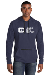 Load image into Gallery viewer, The Citadel, Honor-Duty-Respect, Sport-Tek® PosiCharge® Strive Hooded Pullover- Navy
