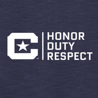 Load image into Gallery viewer, The Citadel, Honor-Duty-Respect, Sport-Tek® PosiCharge® Strive Hooded Pullover- Navy
