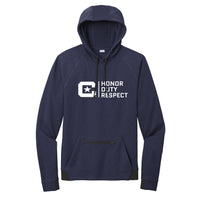 Load image into Gallery viewer, The Citadel, Honor-Duty-Respect, Sport-Tek® PosiCharge® Strive Hooded Pullover- Navy
