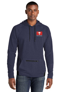 Load image into Gallery viewer, The Citadel, Big Red Flag, Sport-Tek® PosiCharge® Strive Hooded Pullover- Navy
