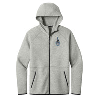 Load image into Gallery viewer, The Citadel, Spike Embroidered Logo, Phenom Full-Zip Hoodie - Athletic Heather
