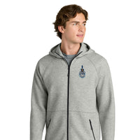Load image into Gallery viewer, The Citadel, Spike Embroidered Logo, Phenom Full-Zip Hoodie - Athletic Heather
