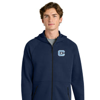 Load image into Gallery viewer, The Citadel, C Star Embroidered Logo, Phenom Full-Zip Hoodie - Navy
