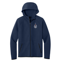 Load image into Gallery viewer, The Citadel, Spike Embroidered Logo, Phenom Full-Zip Hoodie - Navy
