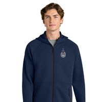 Load image into Gallery viewer, The Citadel, Spike Embroidered Logo, Phenom Full-Zip Hoodie - Navy
