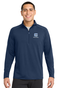 Load image into Gallery viewer, The Citadel Sports - Volleyball, C Star, Sport-Tek® Sport-Wick® Stretch 1/4-Zip Pullover - Navy
