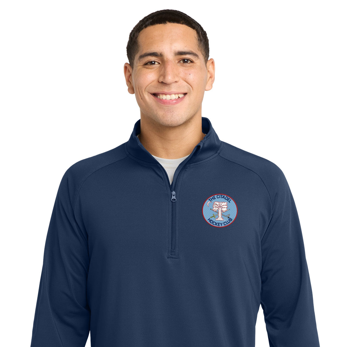 The Citadel, Club Sports - Hockey, Sport-Tek® Sport-Wick® Stretch 1/4-Zip Pullover - Navy