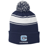 Load image into Gallery viewer, The Citadel, Club Sports - Lacrosse, Sport-Tek® Stripe Pom Pom Beanie
