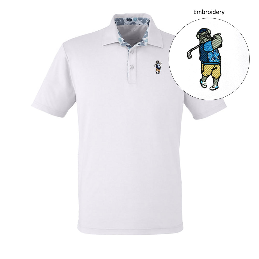The Citadel, Spike, Golf, Swannies Golf Men's James Polo Shirt- White
