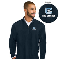 Load image into Gallery viewer, The Citadel, C Star, Port Authority® Easy Care 1/4-Zip Sweater - Navy
