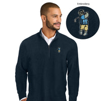 Load image into Gallery viewer, The Citadel, Spike The Golfer, Port Authority® Easy Care 1/4-Zip Sweater- Navy

