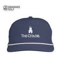 Load image into Gallery viewer, The Citadel, Barracks, Swannies Golf Men&#39;s Brewer Hat - Navy
