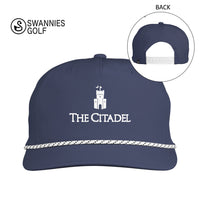 Load image into Gallery viewer, The Citadel, Barracks, Swannies Golf Men&#39;s Brewer Hat - Navy
