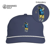 Load image into Gallery viewer, The Citadel, Spike the Golfer, Swannies Golf Men&#39;s Brewer Hat- NAvy
